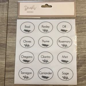 Spice Jar Decals Pack of 12 Small